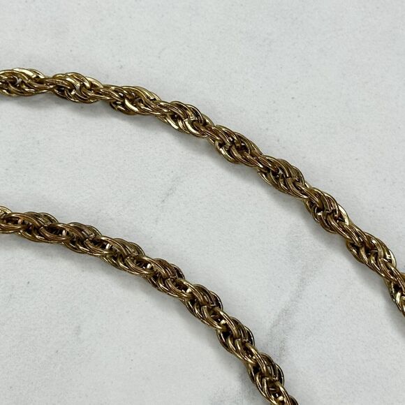 Gold Tone Chain Belt Rhinestone Charm Y2K Medium/Large (M/L) ✨ - Picture 4 of 8